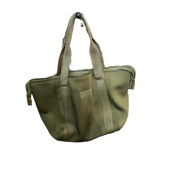 Dagne Dover LANDON NEOPRENE CARRYALL BAG large dark moss green tote luggage - Picture 8 of 8